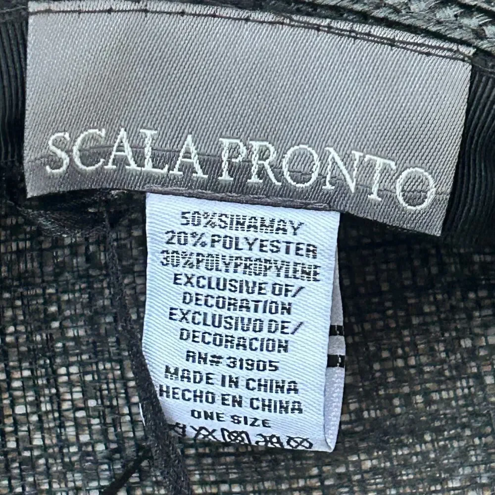 Scala Pronto Hat Derby Church Fancy Wide brim Black